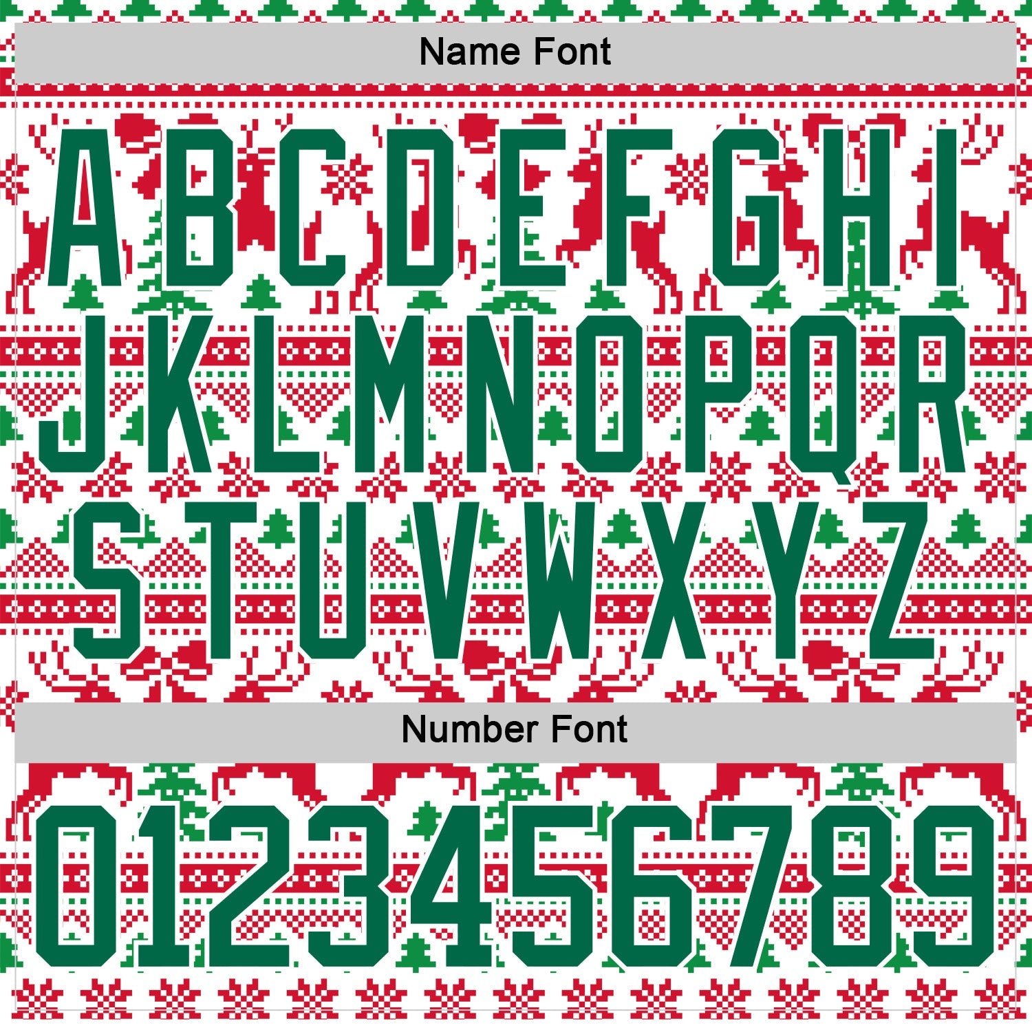 Custom Red Kelly Green-White 3D Christmas Ugly Sweater Hockey Lace Neck Jersey