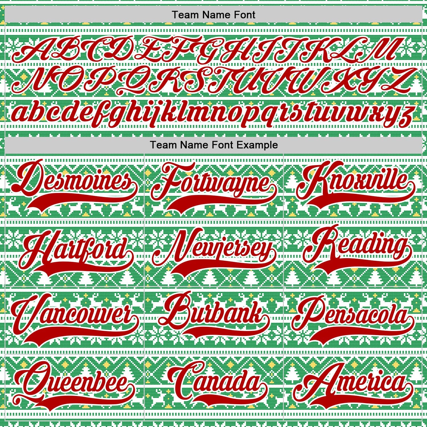 Custom Kelly Green Red-White 3D Christmas Ugly Sweater Hockey Lace Neck Jersey