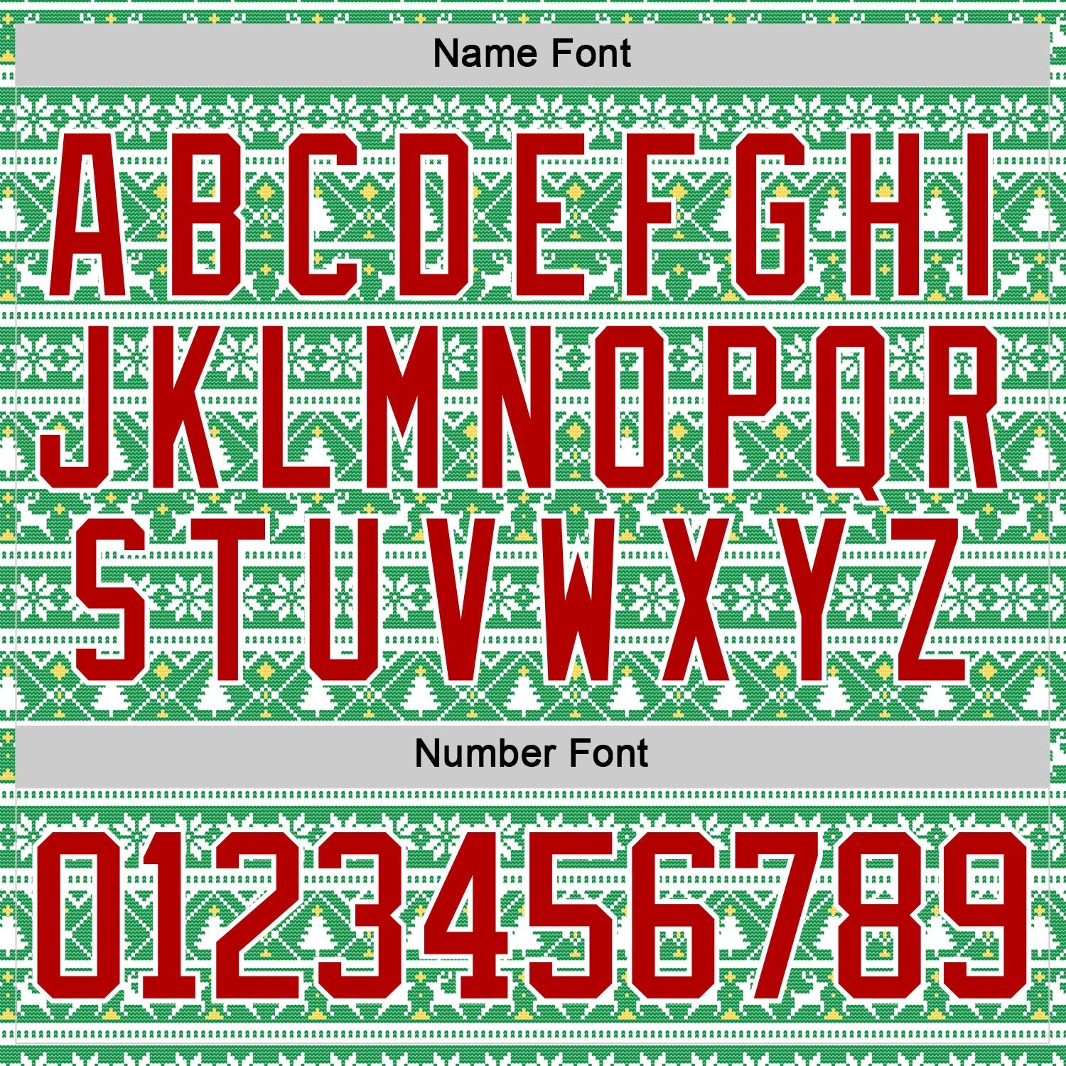 Custom Kelly Green Red-White 3D Christmas Ugly Sweater Hockey Lace Neck Jersey