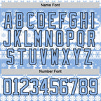 Custom White Light Blue-Black 3D Christmas Ugly Sweater Hockey Lace Neck Jersey