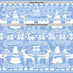 Custom White Light Blue-White 3D Christmas Ugly Sweater Hockey Lace Neck Jersey