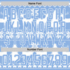 Custom White Light Blue-White 3D Christmas Ugly Sweater Hockey Lace Neck Jersey