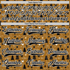 Custom Old Gold Black-White 3D Christmas Hockey Lace Neck Jersey