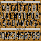 Custom Old Gold Black-White 3D Christmas Hockey Lace Neck Jersey
