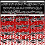 Custom Stitched Red Black-White 3D Pattern Design Geometrico Graph Sports Pullover Sweatshirt Hoodie