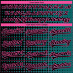 Custom Stitched Teal Black-Pink 3D Pattern Design Geometrico Graph Sports Pullover Sweatshirt Hoodie