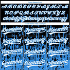 Custom Stitched Black White-Powder Blue 3D Pattern Design Abstract Shape Sports Pullover Sweatshirt Hoodie