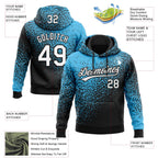 Custom Stitched Sky Blue White-Black 3D Pattern Design Abstract Shape Sports Pullover Sweatshirt Hoodie