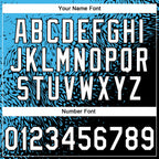 Custom Stitched Sky Blue White-Black 3D Pattern Design Abstract Shape Sports Pullover Sweatshirt Hoodie