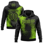 Custom Stitched Black Black-Neon Green 3D Pattern Design Geometrico Graph Sports Pullover Sweatshirt Hoodie