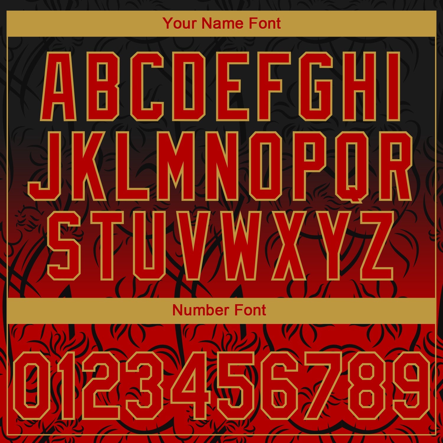 Custom Stitched Black Red-Old Gold 3D Pattern Design Leopardo Sports Pullover Sweatshirt Hoodie