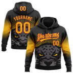 Custom Stitched Black Gold-Red 3D Pattern Design Leopardo Sports Pullover Sweatshirt Hoodie