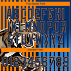 Custom Stitched Powder Blue US Navy Blue-Bay Orange 3D Pattern Design Leopardo Sports Pullover Sweatshirt Hoodie