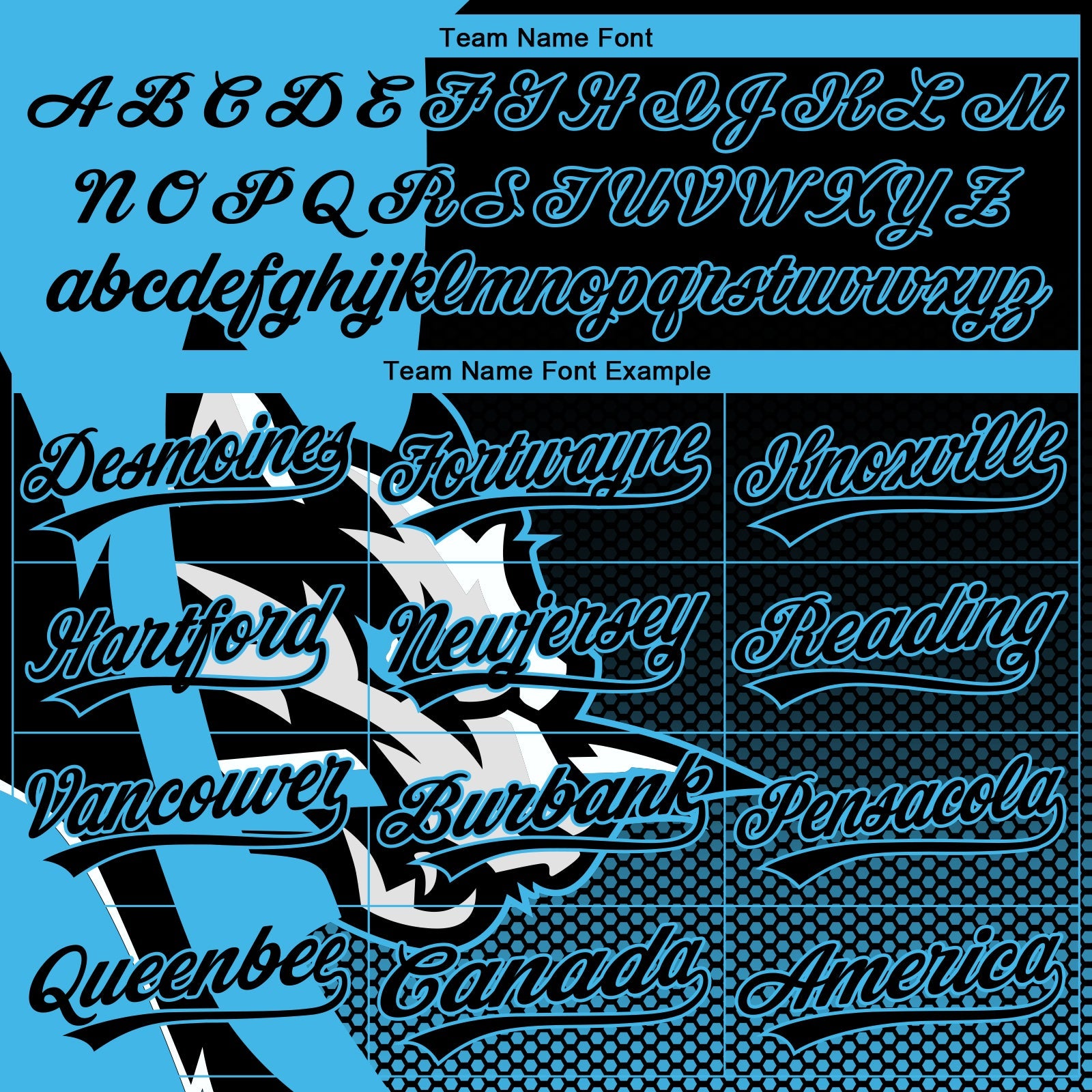 Custom Stitched Black Black-Sky Blue 3D Pattern Design Wolf Sports Pullover Sweatshirt Hoodie