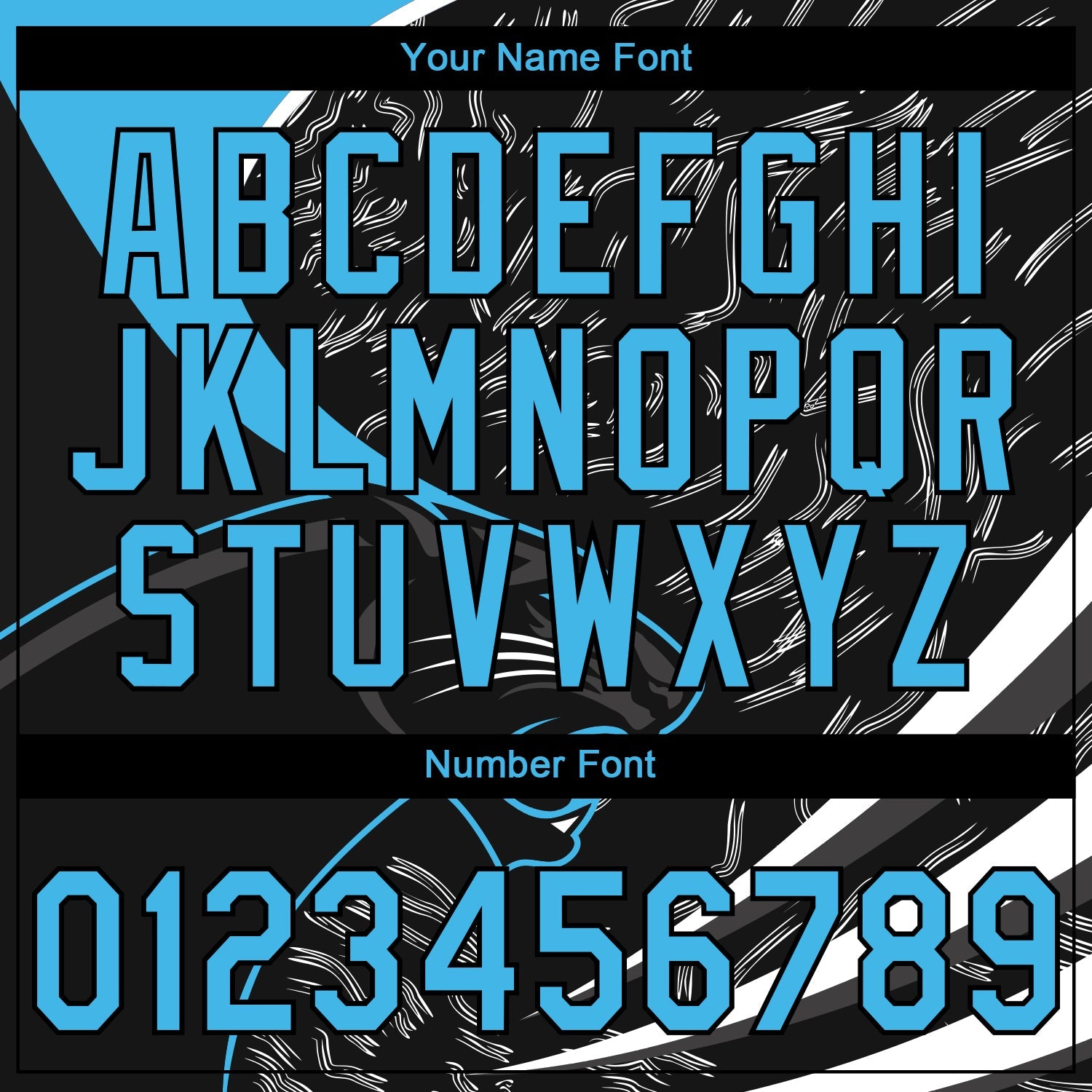 Custom Stitched Black Sky Blue-Black 3D Pattern Design Leopardo Sports Pullover Sweatshirt Hoodie