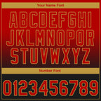 Custom Stitched Black Red-Old Gold 3D Pattern Design Leopardo Sports Pullover Sweatshirt Hoodie