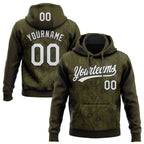 Custom Stitched Olive White-Black 3D Pattern Design Leopardo Sports Pullover Sweatshirt Hoodie
