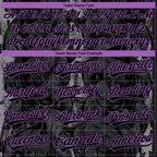 Custom Stitched Black Black-Medium Purple 3D Pattern Design Leopardo Sports Pullover Sweatshirt Hoodie