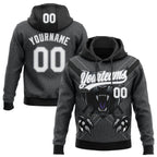 Custom Stitched Black White-Gray 3D Pattern Design Leopardo Sports Pullover Sweatshirt Hoodie