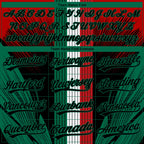 Custom Stitched Red Black-Kelly Green 3D Pattern Design Wolf Sports Pullover Sweatshirt Hoodie