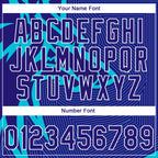 Custom Stitched Lakes Blue Dark Purple-White 3D Pattern Design Wolf Sports Pullover Sweatshirt Hoodie