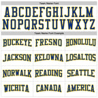Custom White Royal-Yellow 3D Pattern Design Game Day Buffalo Inspired Sports Pullover Sweatshirt Hoodie