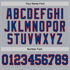 Custom Gray US Navy Blue-Red 3D Pattern Design Game Day Columbus Inspired Sports Pullover Sweatshirt Hoodie
