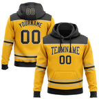 Custom Gold Black-Vegas Gold 3D Pattern Design Game Day Pittsburgh Inspired Sports Pullover Sweatshirt Hoodie