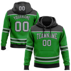 Custom Grass Green Gray-Black 3D Pattern Design Game Day Dallas Inspired Sports Pullover Sweatshirt Hoodie