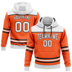 Custom Orange White-Black 3D Pattern Design Game Day Anaheim Inspired Sports Pullover Sweatshirt Hoodie
