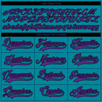 Custom Teal Purple Neon Green-Black 3D Pattern Fragment Art Hockey Lace Neck Jersey