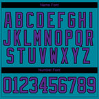 Custom Teal Purple Neon Green-Black 3D Pattern Fragment Art Hockey Lace Neck Jersey