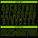 Custom Black Neon Green-Pink 3D Pattern Fragment Art Hockey Lace Neck Jersey