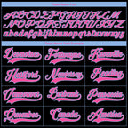 Custom Black Pink-Light Blue 3D Pattern Fragment Art Hockey Lace Neck Jersey