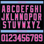 Custom Black Pink-Light Blue 3D Pattern Fragment Art Hockey Lace Neck Jersey