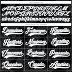 Custom Black White-Gray 3D Pattern Curve Lines Hockey Lace Neck Jersey