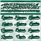 Custom White Kelly Green-Black 3D Pattern Curve Lines Hockey Lace Neck Jersey