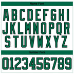 Custom White Kelly Green-Black 3D Pattern Curve Lines Hockey Lace Neck Jersey