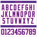 Custom White Purple-Pink 3D Pattern Curve Lines Hockey Lace Neck Jersey
