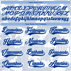 Custom White Royal-Light Blue 3D Pattern Curve Lines Hockey Lace Neck Jersey