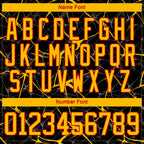 Custom Black Gold-Red 3D Pattern Abstract Network Hockey Lace Neck Jersey