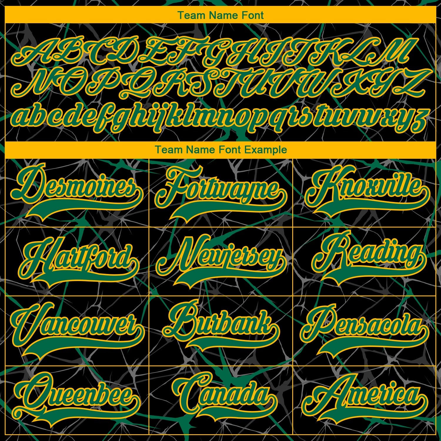 Custom Black Kelly Green-Gold 3D Pattern Abstract Network Hockey Lace Neck Jersey