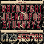 Custom Black Vintage USA Flag Crimson-City Cream 3D Pattern Abstract Network Hockey Lace Neck Jersey