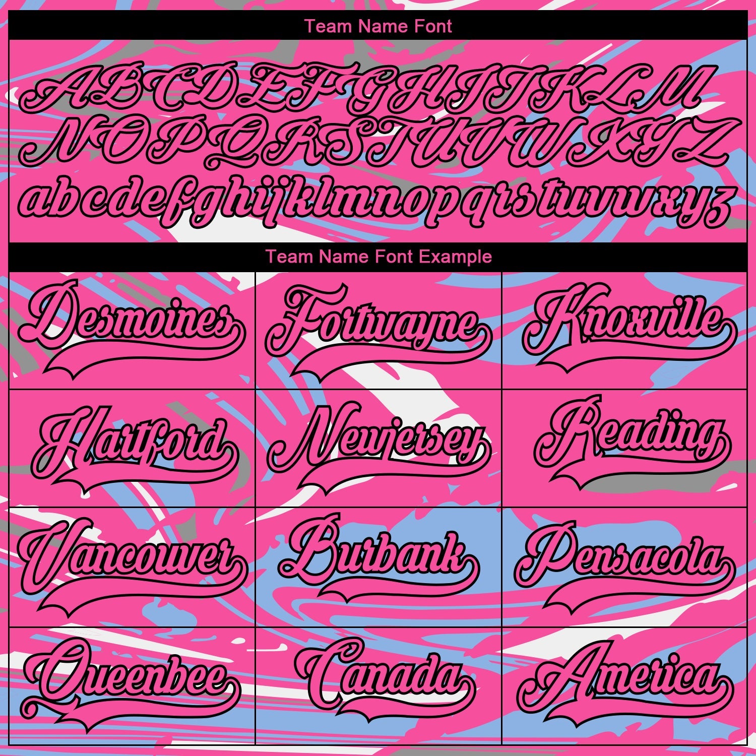 Custom Figure Pink Light Blue Black-White 3D Pattern Fluid Art Hockey Lace Neck Jersey