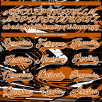 Custom Figure Texas Orange Black-White 3D Pattern Fluid Art Hockey Lace Neck Jersey