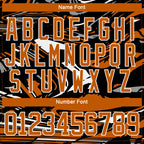 Custom Figure Texas Orange Black-White 3D Pattern Fluid Art Hockey Lace Neck Jersey