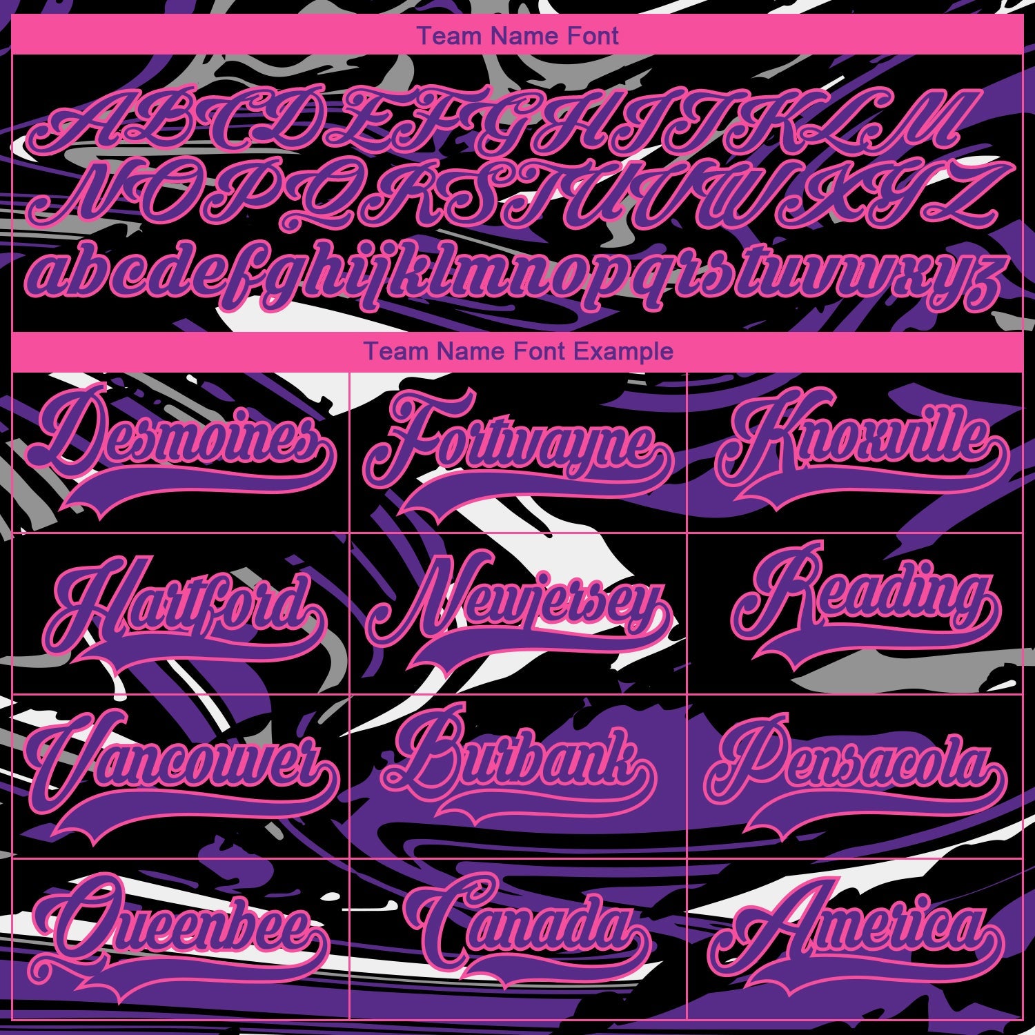 Custom Figure Purple Black Pink-White 3D Pattern Fluid Art Hockey Lace Neck Jersey