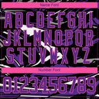 Custom Figure Purple Black Pink-White 3D Pattern Fluid Art Hockey Lace Neck Jersey