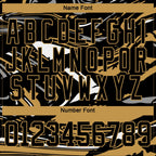 Custom Figure Black Old Gold-White 3D Pattern Fluid Art Hockey Lace Neck Jersey