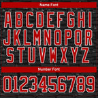 Custom Black Red-White 3D Pattern Fragment Art Hockey Lace Neck Jersey